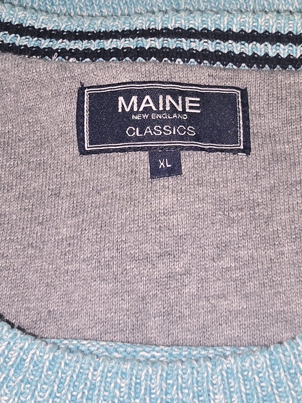 Maine New England Classics Mint Green Knit Sweater Size XL - Picture 3 of 4